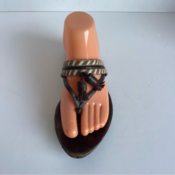 Giorgio Armani Tassel Calf Hair Sandals 38 US (7.5) - Picture 2 of 12